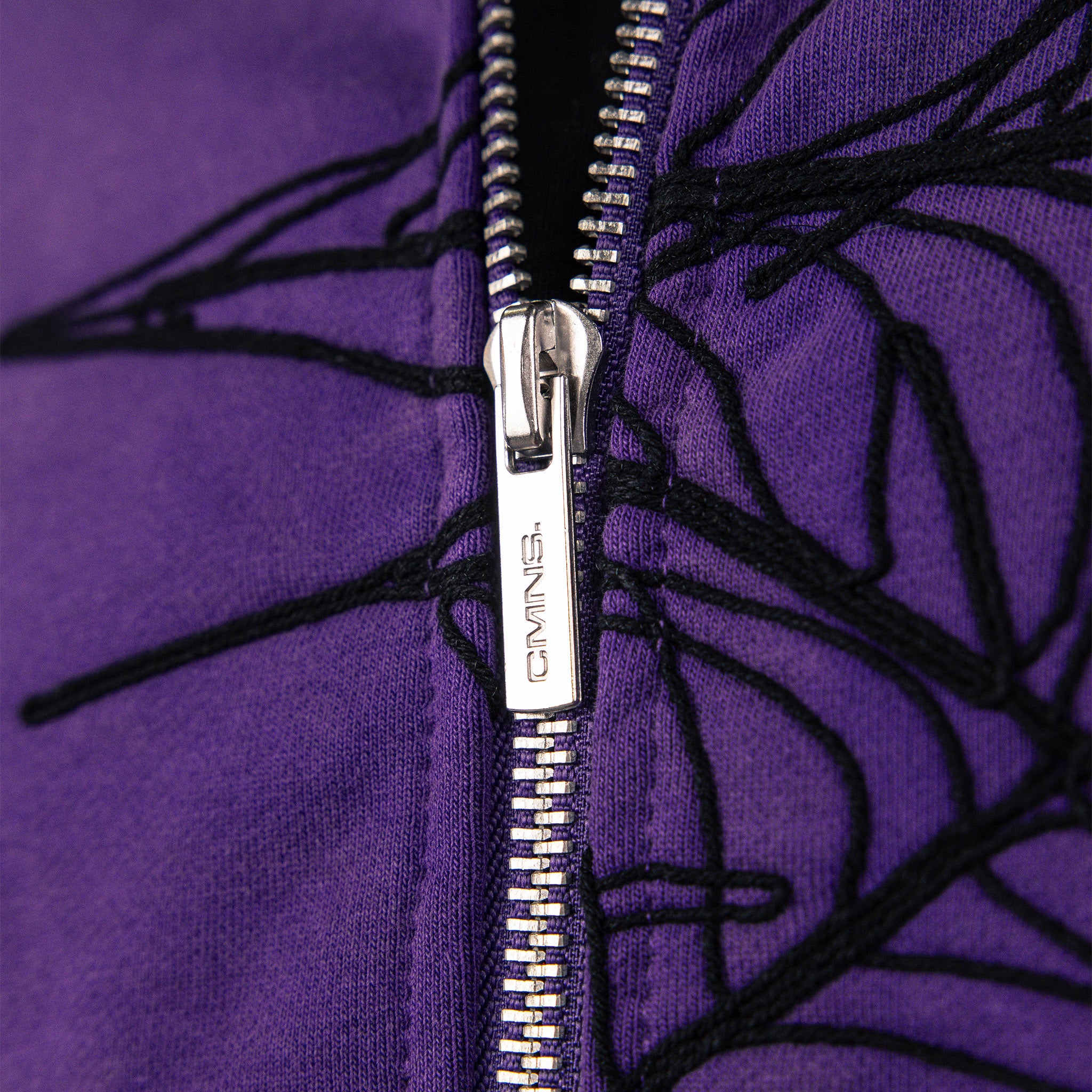 Commons Spider Zip-Up Hoodie Vintage Purple