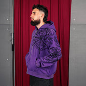 Commons Spider Zip-Up Hoodie Vintage Purple