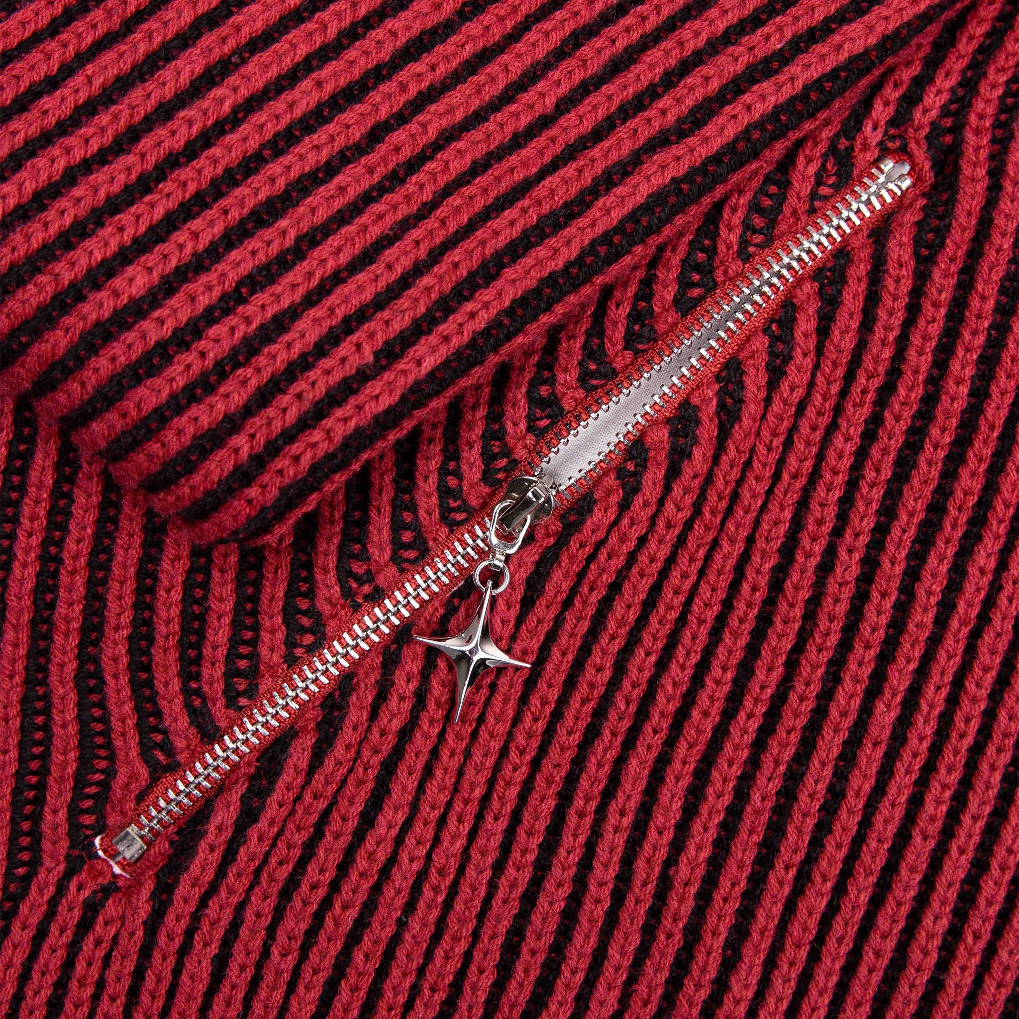 Commons Star Zip-Up Knit Plum