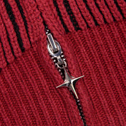 Commons Star Zip-Up Knit Plum