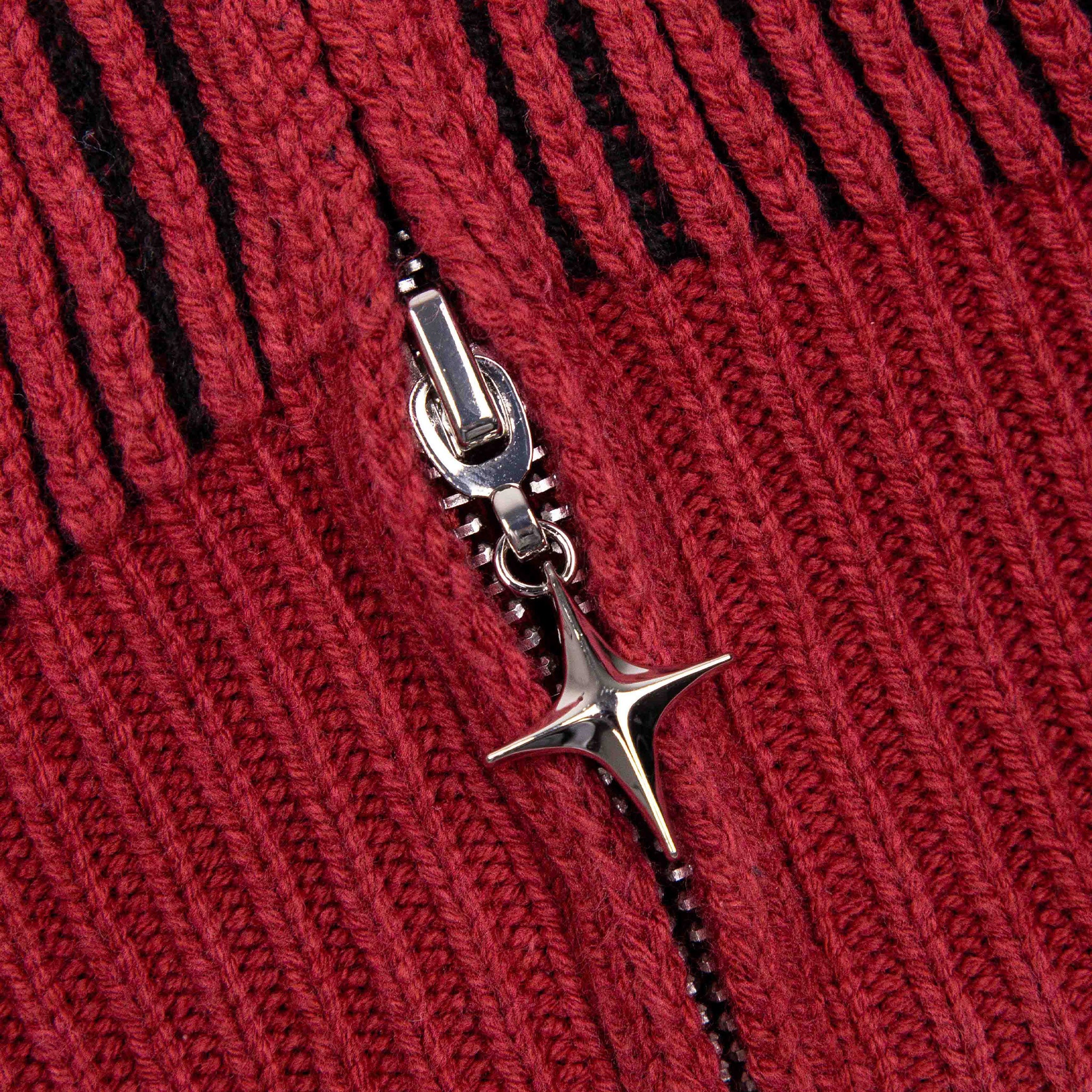 Commons Star Zip-Up Knit Plum