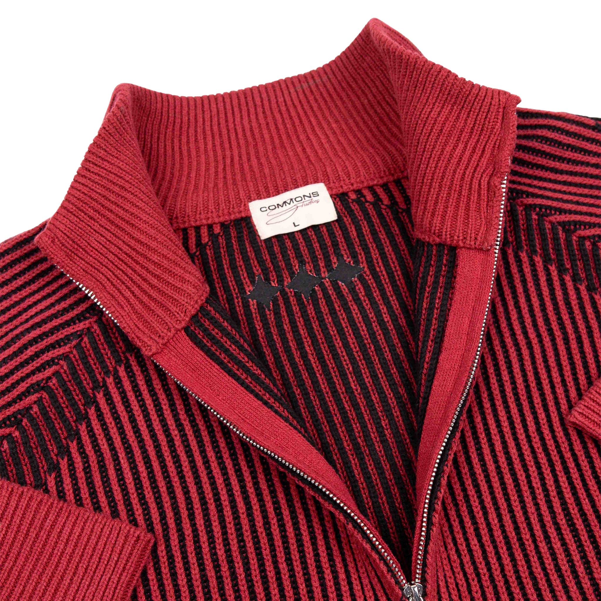 Commons Star Zip-Up Knit Plum