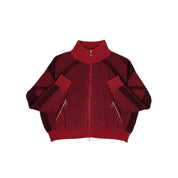 Commons Star Zip-Up Knit Plum