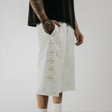 Commons Pearled Star Sweatshort Heather Grey
