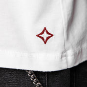 Commons Blank Star Embroidered Tee White