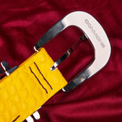 Commons Studios Outlaw Crocodile Belt Canary