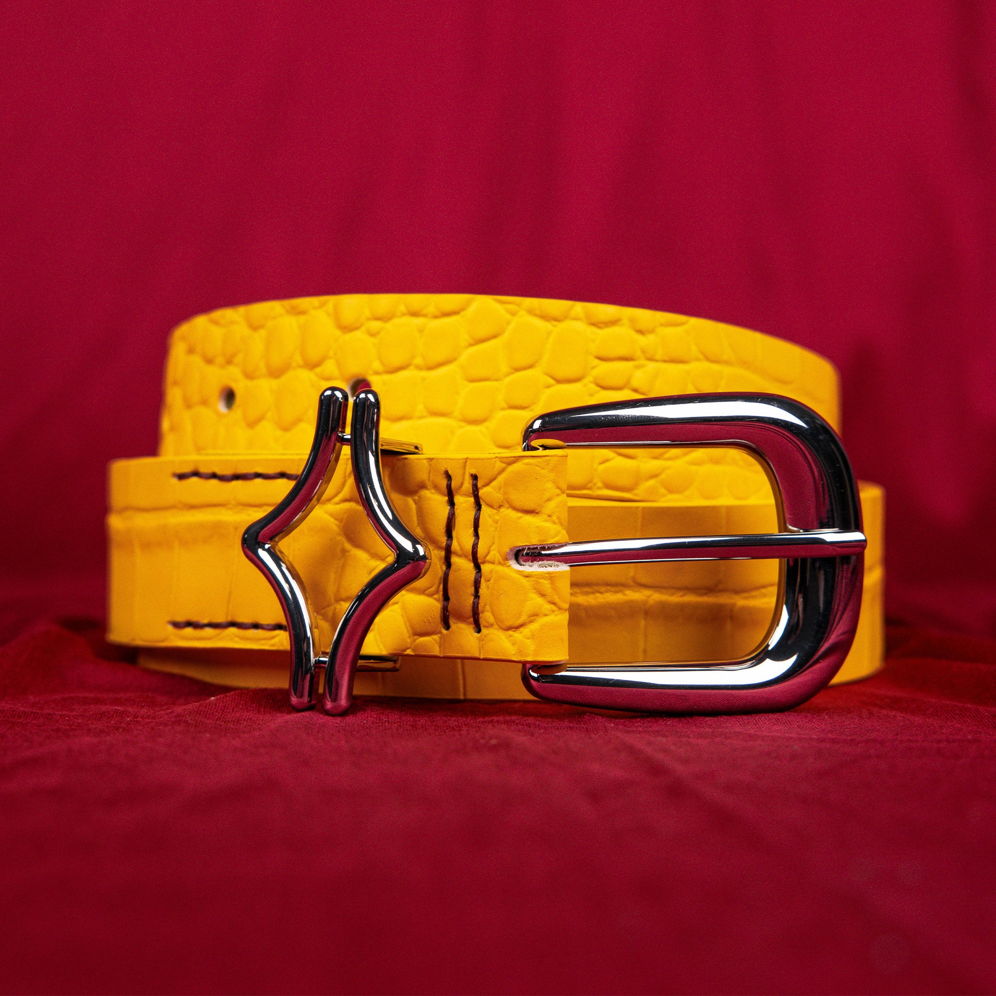 Commons Studios Outlaw Crocodile Belt Canary