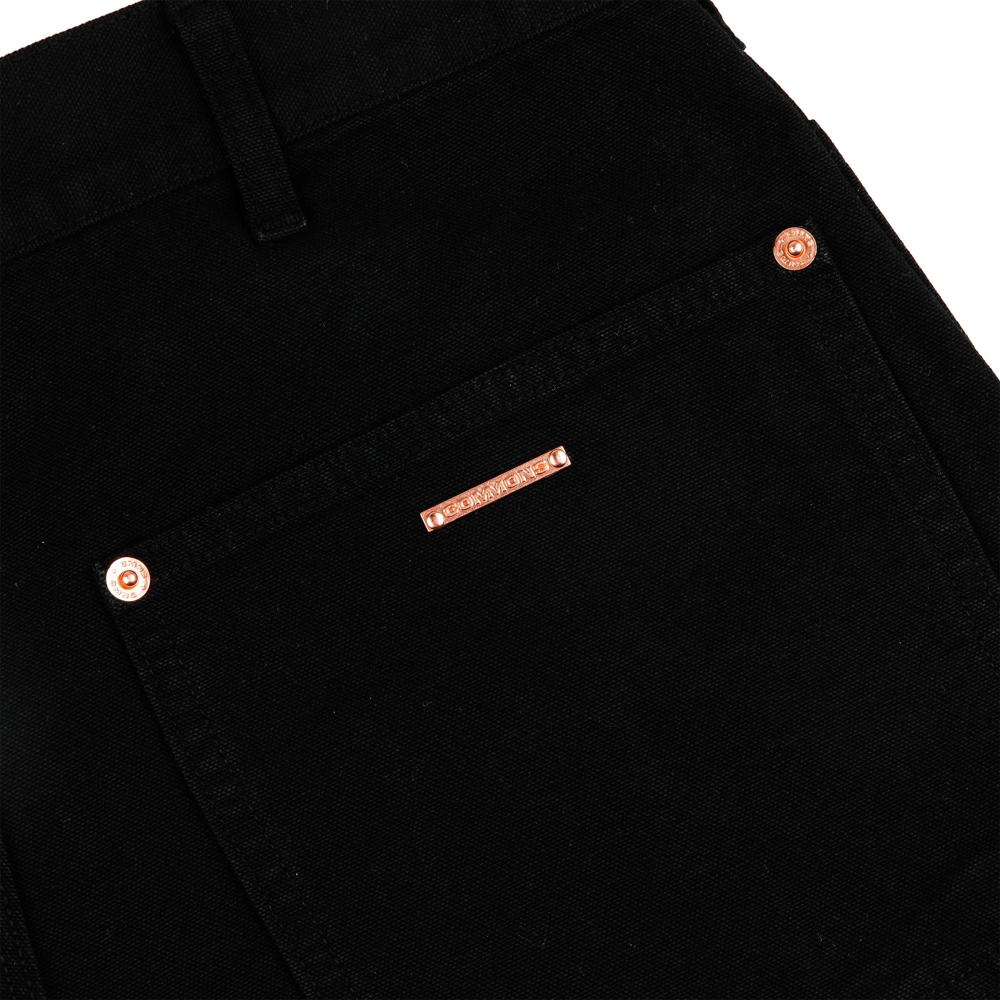 Commons 'Double Knee' Japanese Canvas Short Black - Common Hype