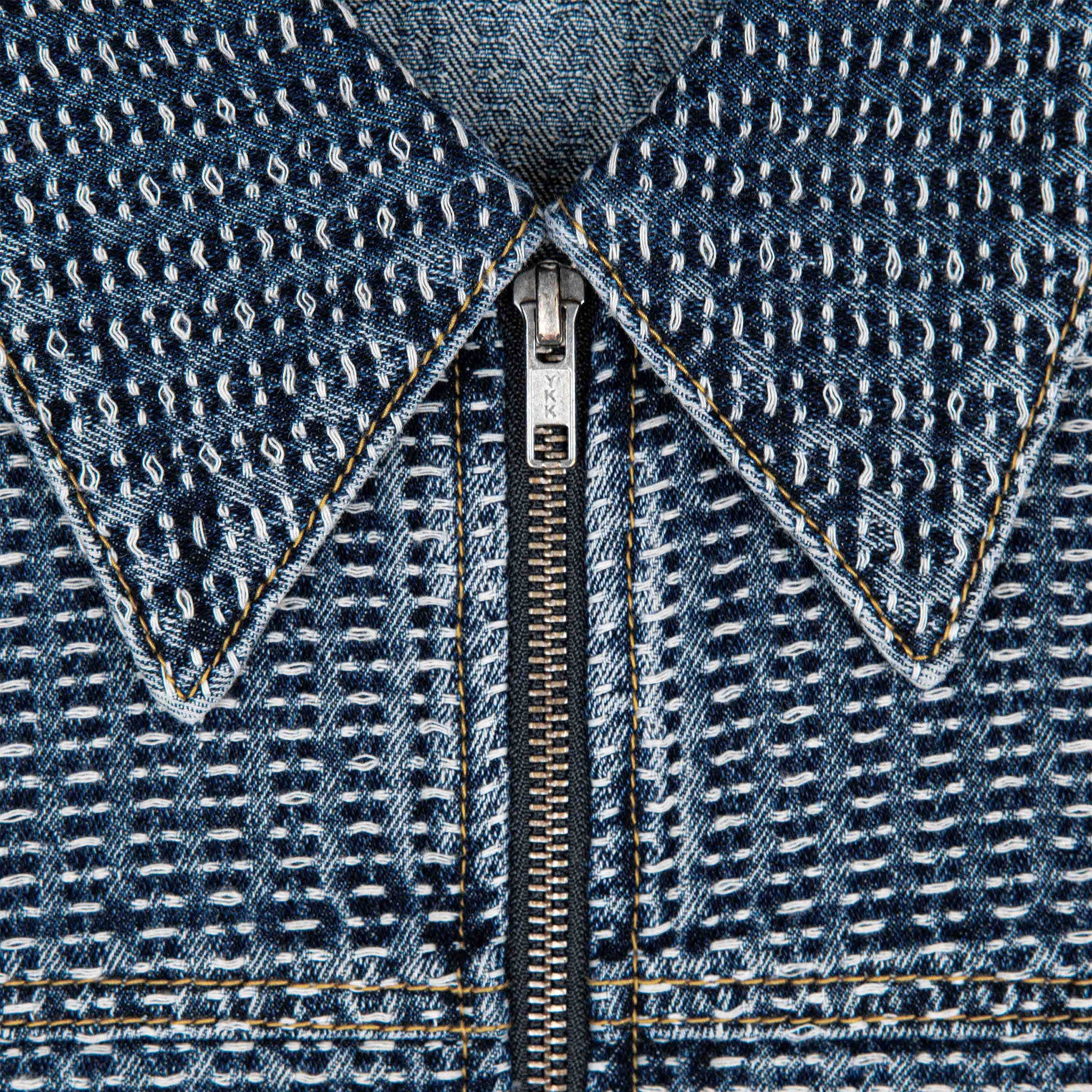 Commons Threaded Denim Jacket Blue - Common Hype