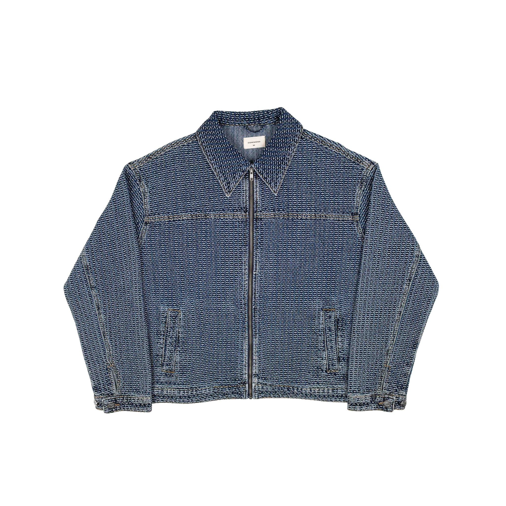 Commons Threaded Denim Jacket Blue - Common Hype