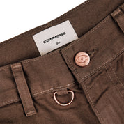 Commons 'Double Knee' Japanese Canvas Short Brown - Common Hype