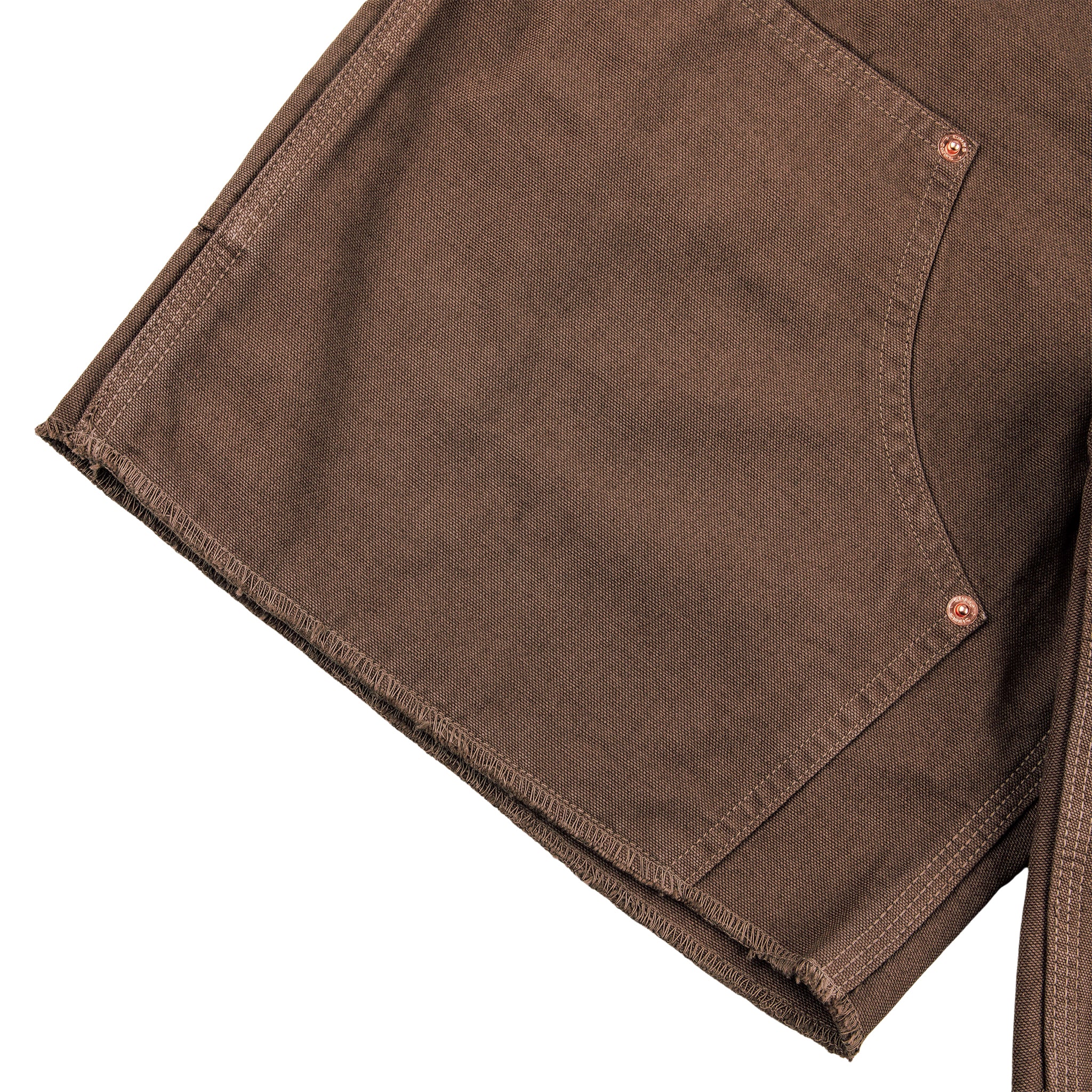 Commons 'Double Knee' Japanese Canvas Short Brown - Common Hype