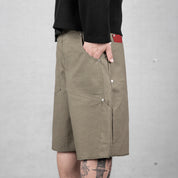 Commons Double Knee Canvas Short Faded Green - Common Hype