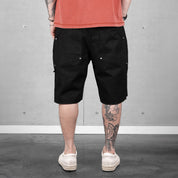 Commons Double Knee Canvas Short Black - Common Hype