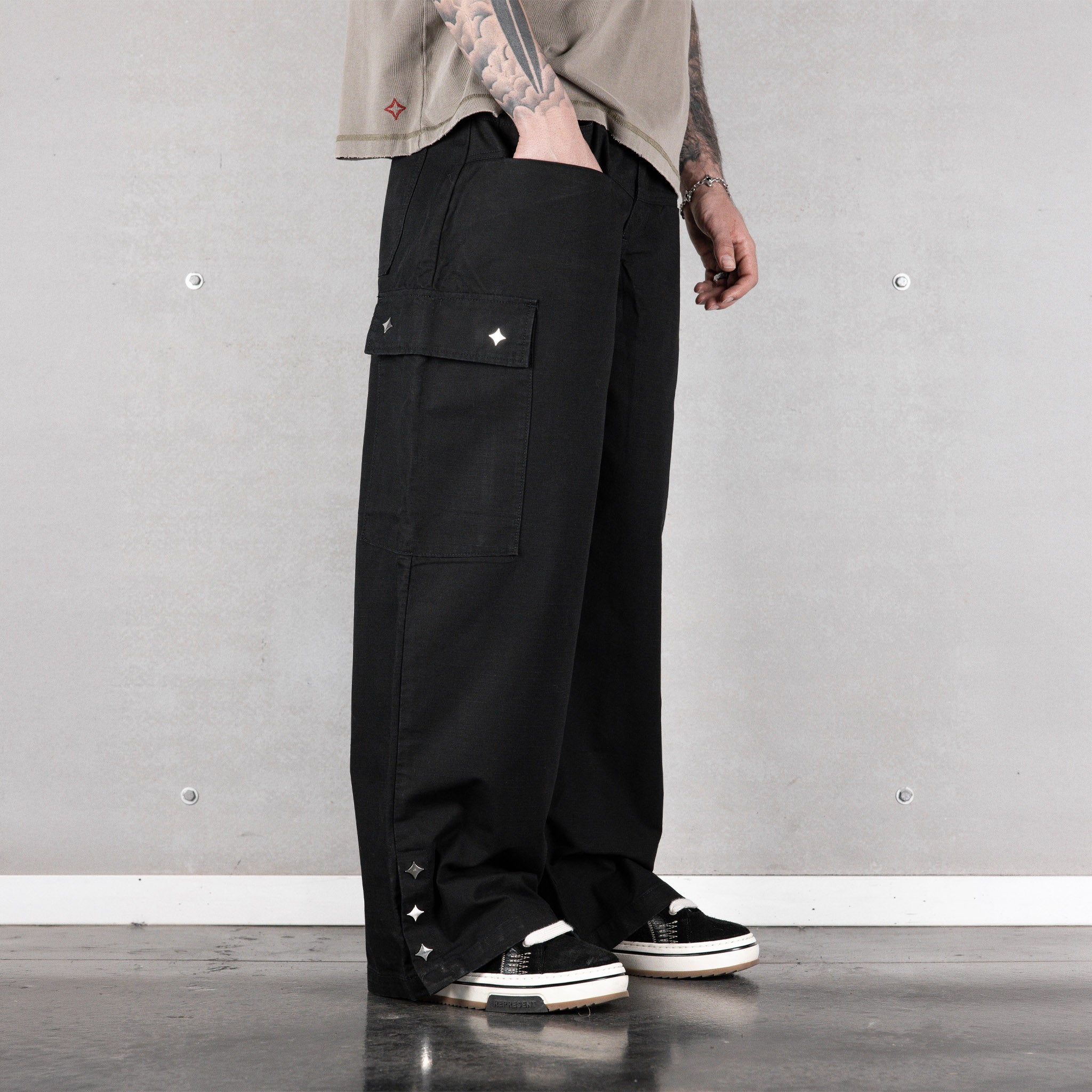 Commons Ripstop Cargo Pant Black - Common Hype