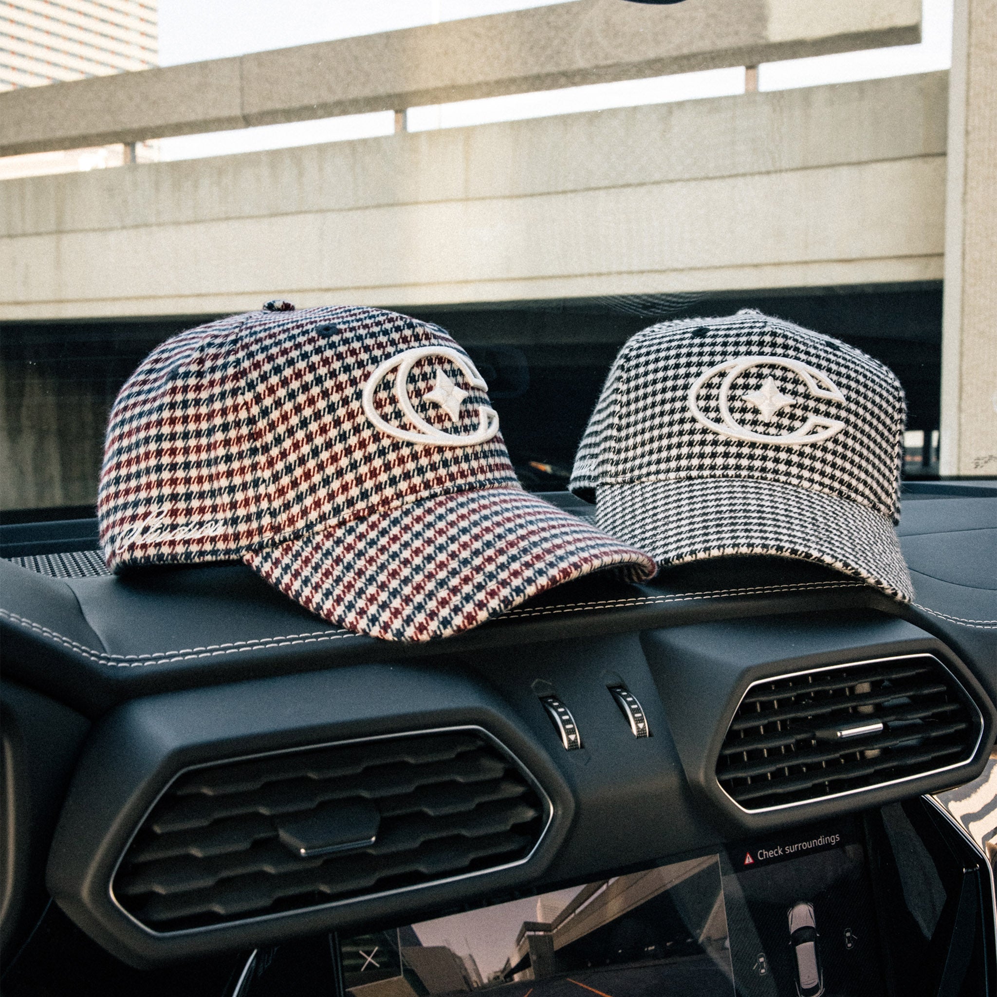 Commons Studios Black Houndstooth Hat