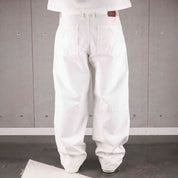 Commons Double Knee Star Denim Pant White - Common Hype