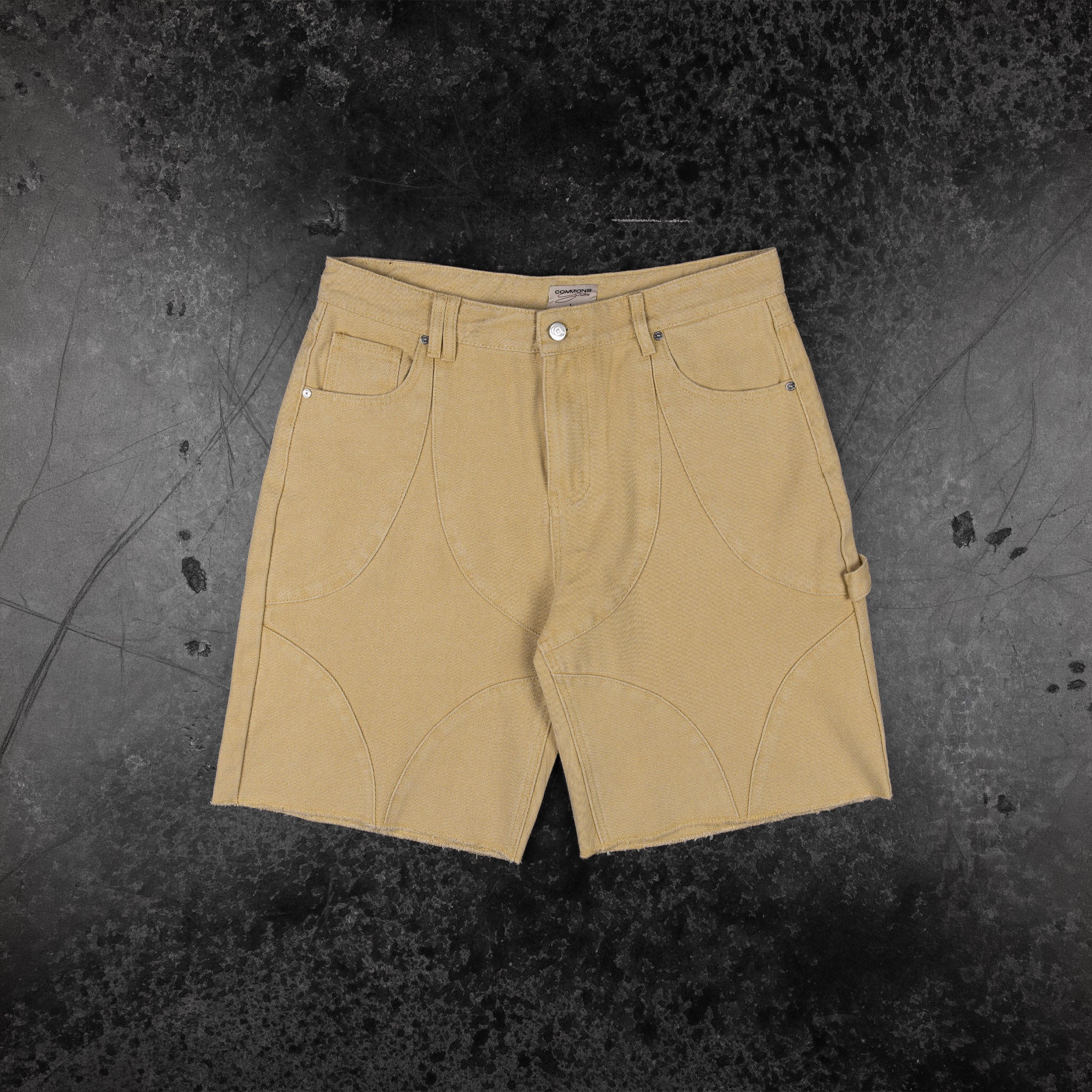 Commons Double Knee Star Canvas Short Sand