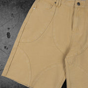 Commons Double Knee Star Canvas Short Sand