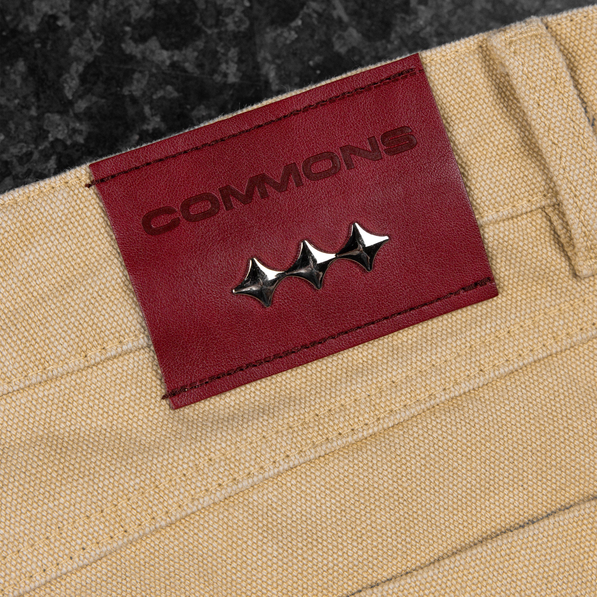 Commons Double Knee Star Canvas Short Sand
