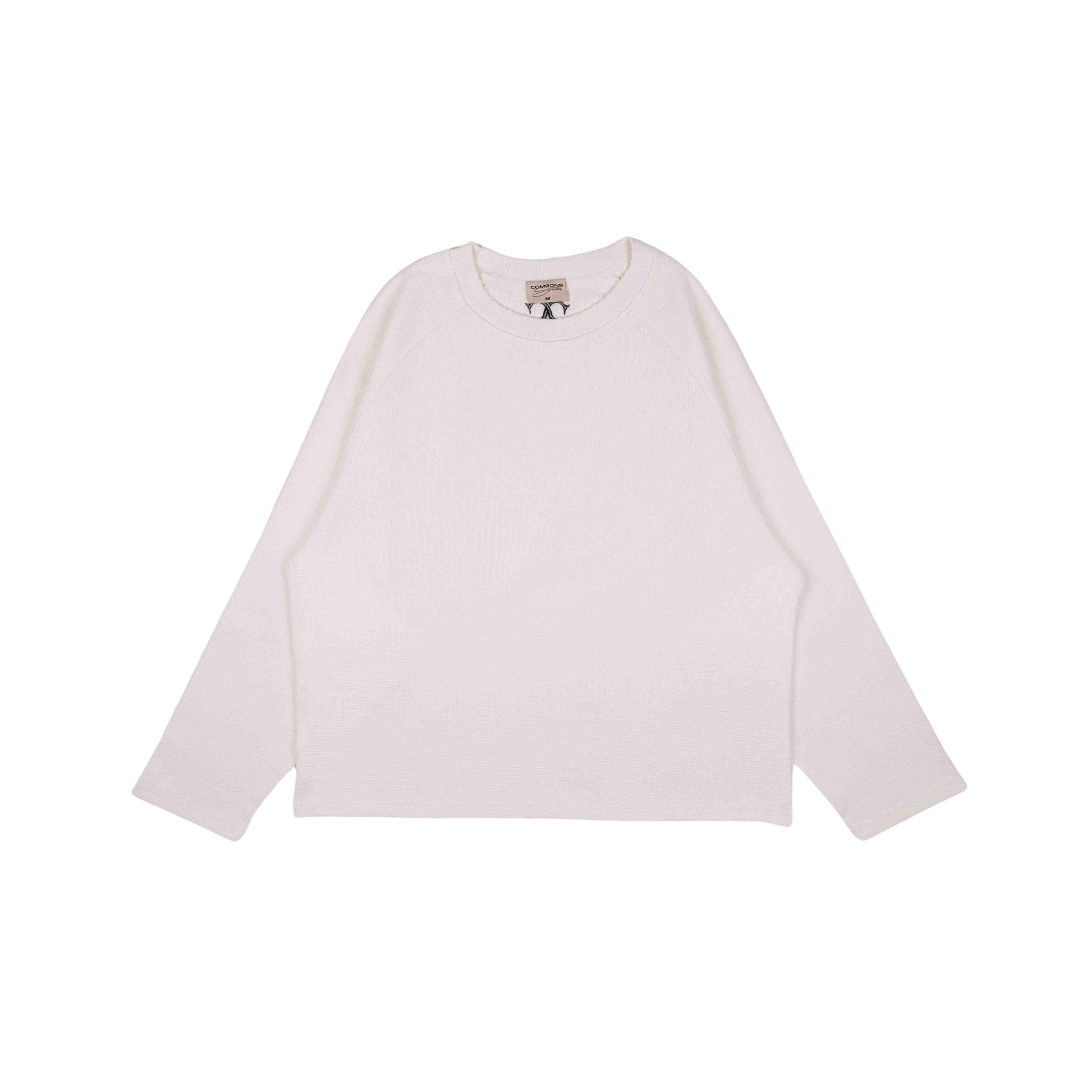 Commons Thermal Long Sleeve Tee White - Common Hype
