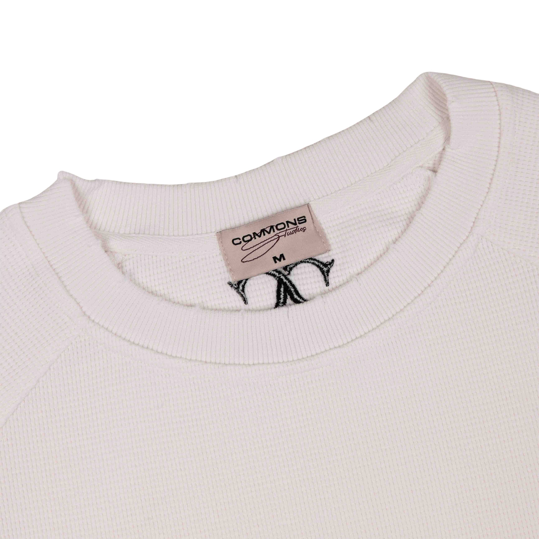 Commons Thermal Long Sleeve Tee White - Common Hype