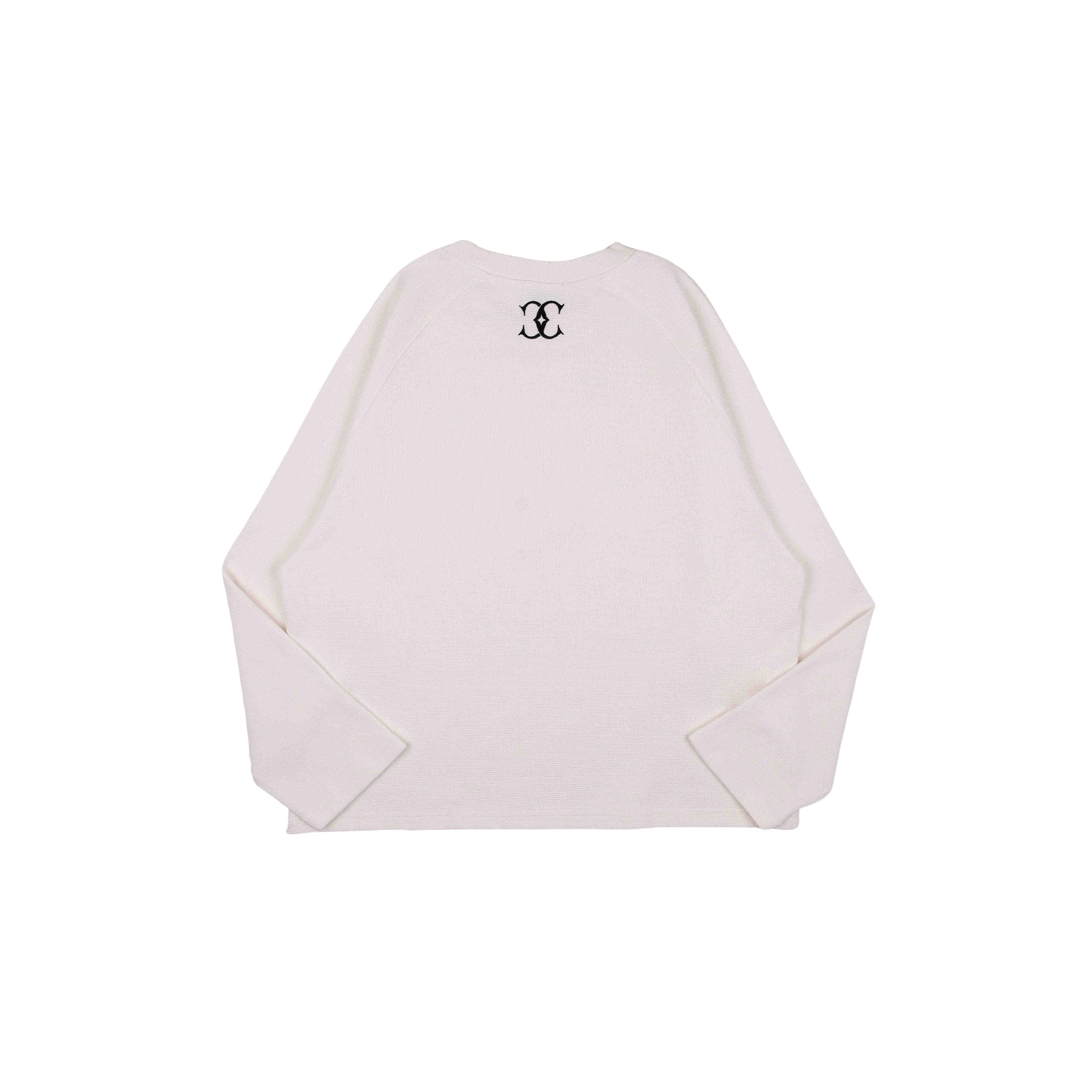 Commons Thermal Long Sleeve Tee White - Common Hype