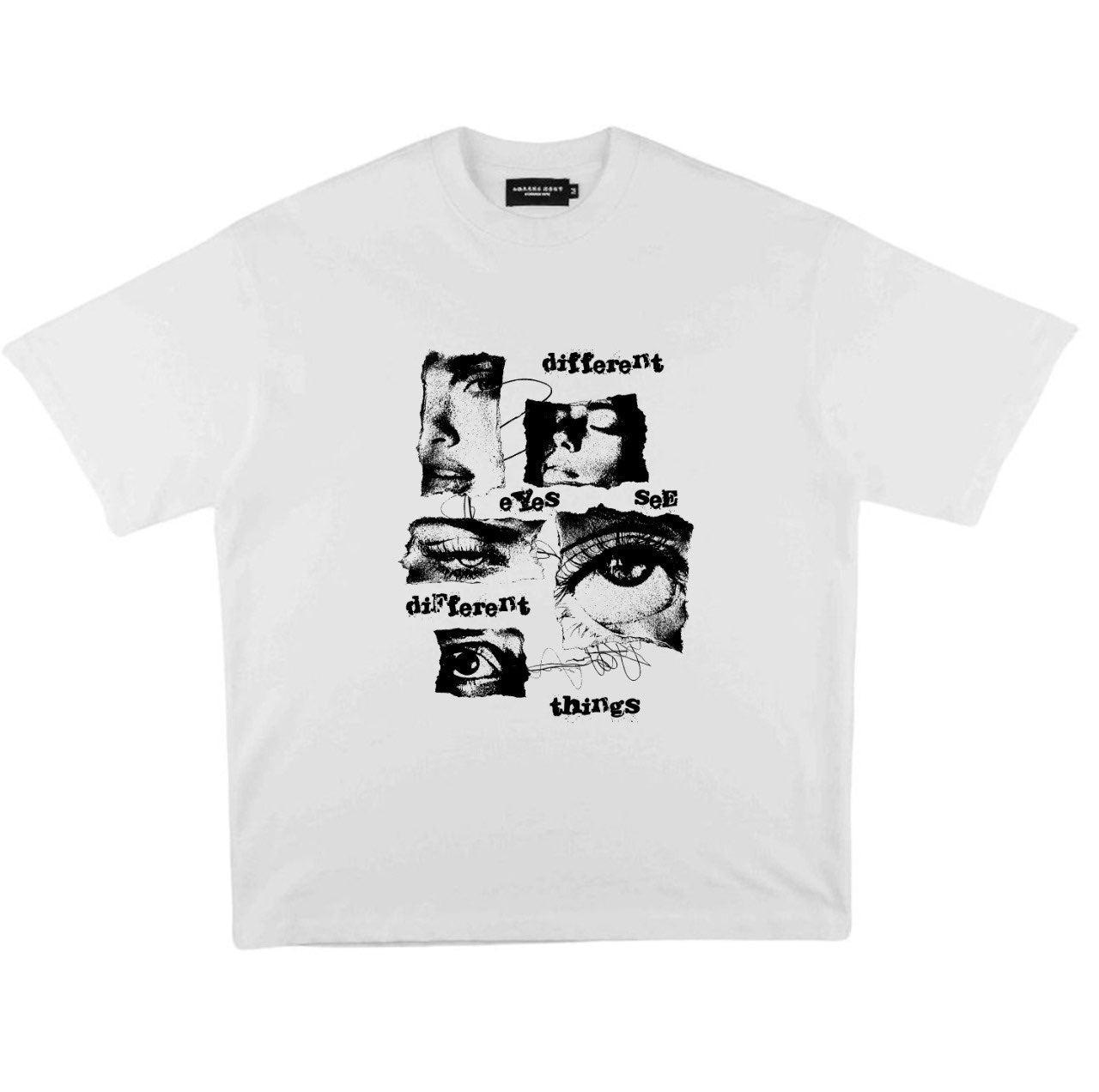 Compliments Different Eyes White Vintage Shirt