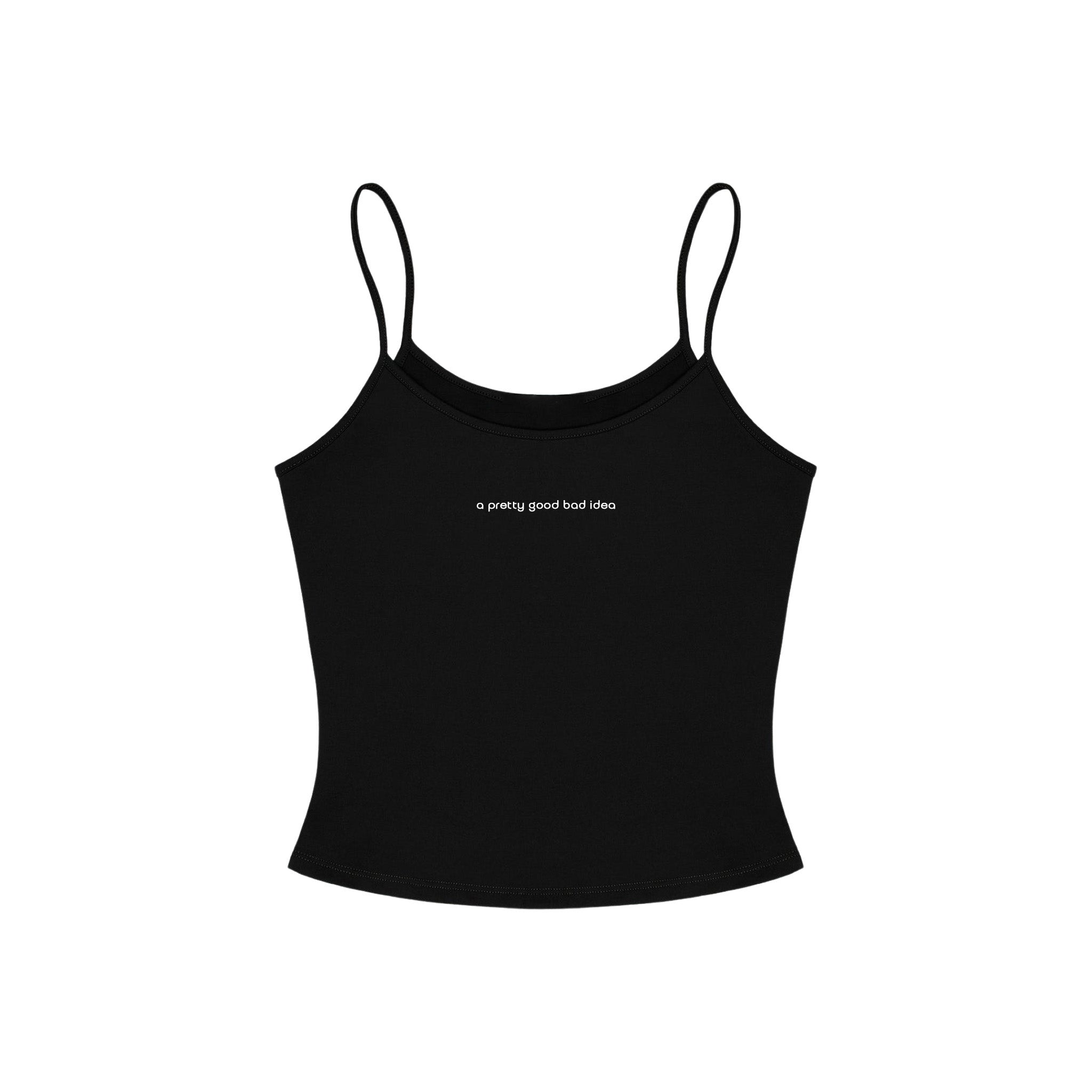 Compliments Pretty Good Bad Idea Women's Tank Black - Common Hype