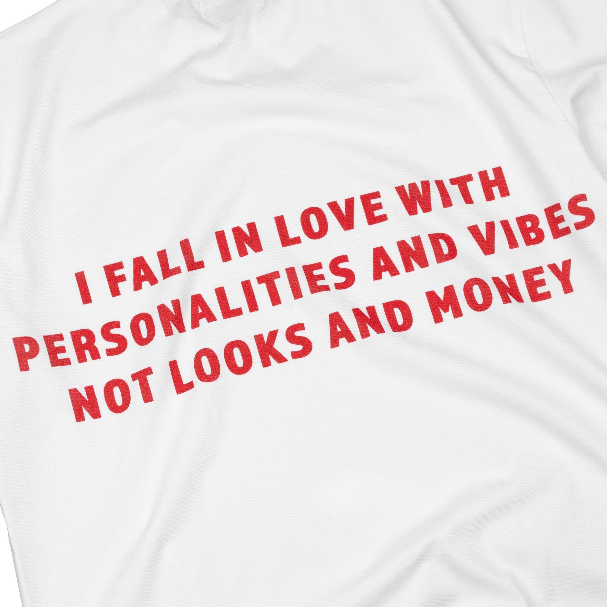 Compliments Fall in Love White Vintage Shirt