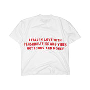 Compliments Fall in Love White Vintage Shirt