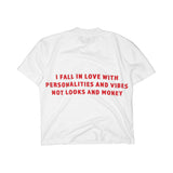 Compliments Fall in Love White Vintage Shirt