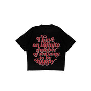 Compliments Reasons to be Happy Black Vintage Shirt