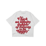 Compliments Reasons to be Happy White Vintage Shirt