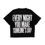 Compliments Every Night Black Vintage Shirt