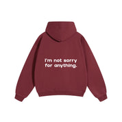 Compliments Not Sorry for Anything Dark Red Hoodie