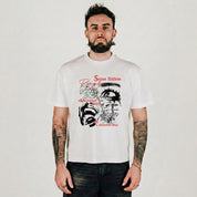 Compliments Seven Billion People White Vintage Shirt