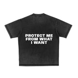 Compliments Protect Me Black Vintage Tee