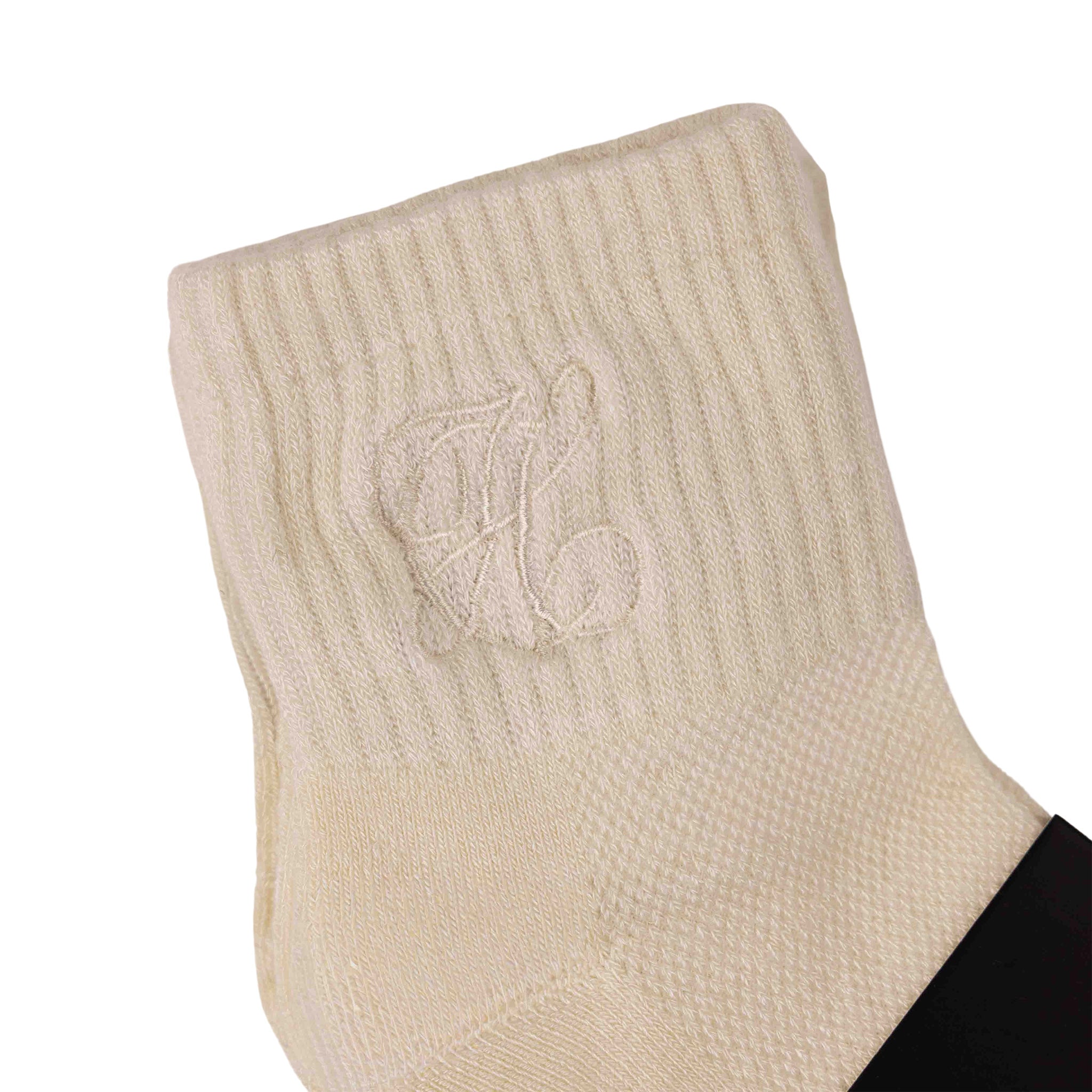 Common Hype Mid Cut Socks Cream (3-Pack) - Common Hype