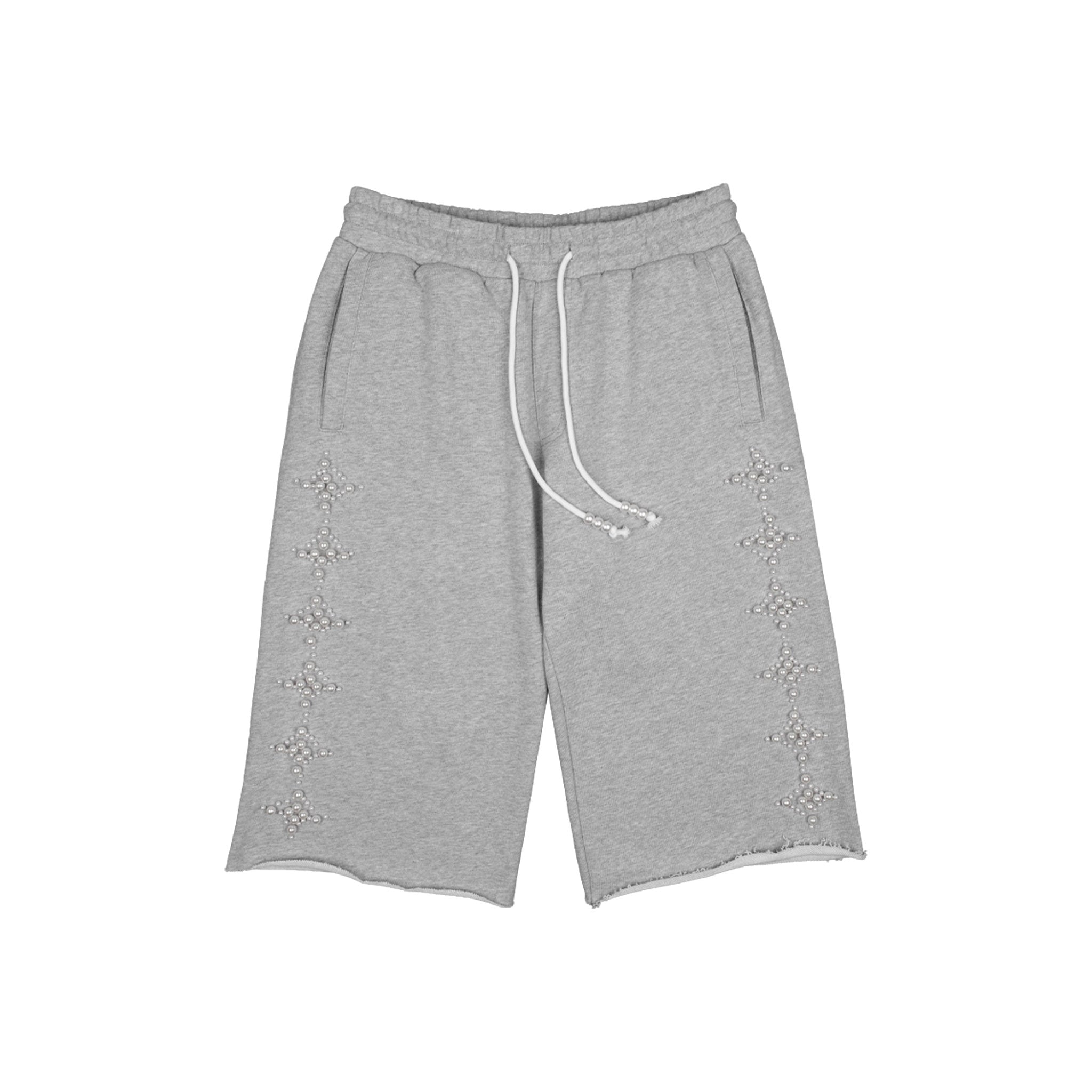 Commons Pearled Star Sweatshort Dark Heather Grey