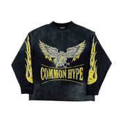 Common Hype 'Eagles Edge' Charcoal Long Sleeve