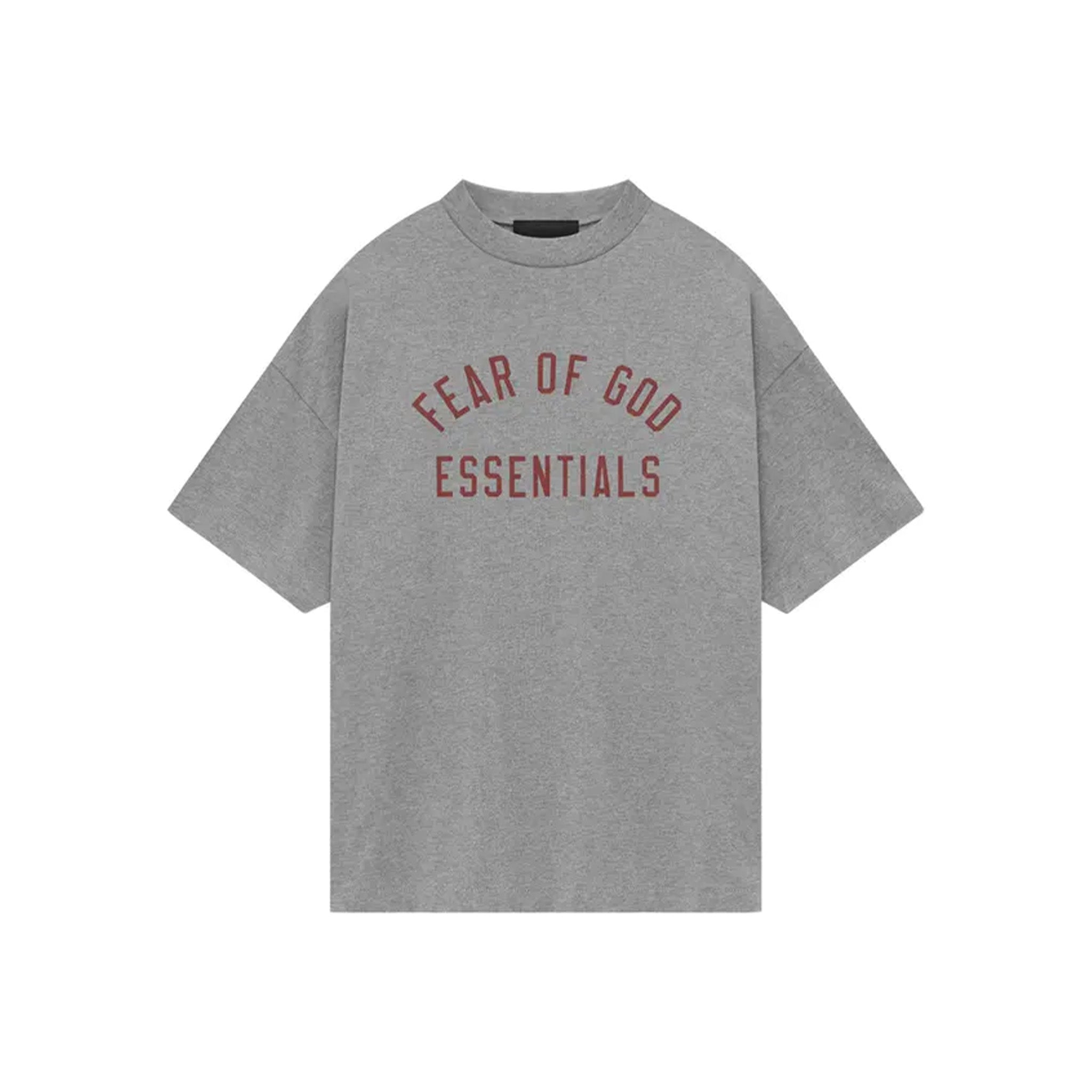 Fear of God Essentials Jersey Crewneck Tee Dark Heather Men's (FW24) - Common Hype