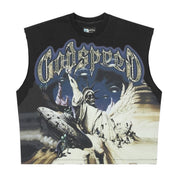 Godspeed The Landing Sleeveless T-shirt Black