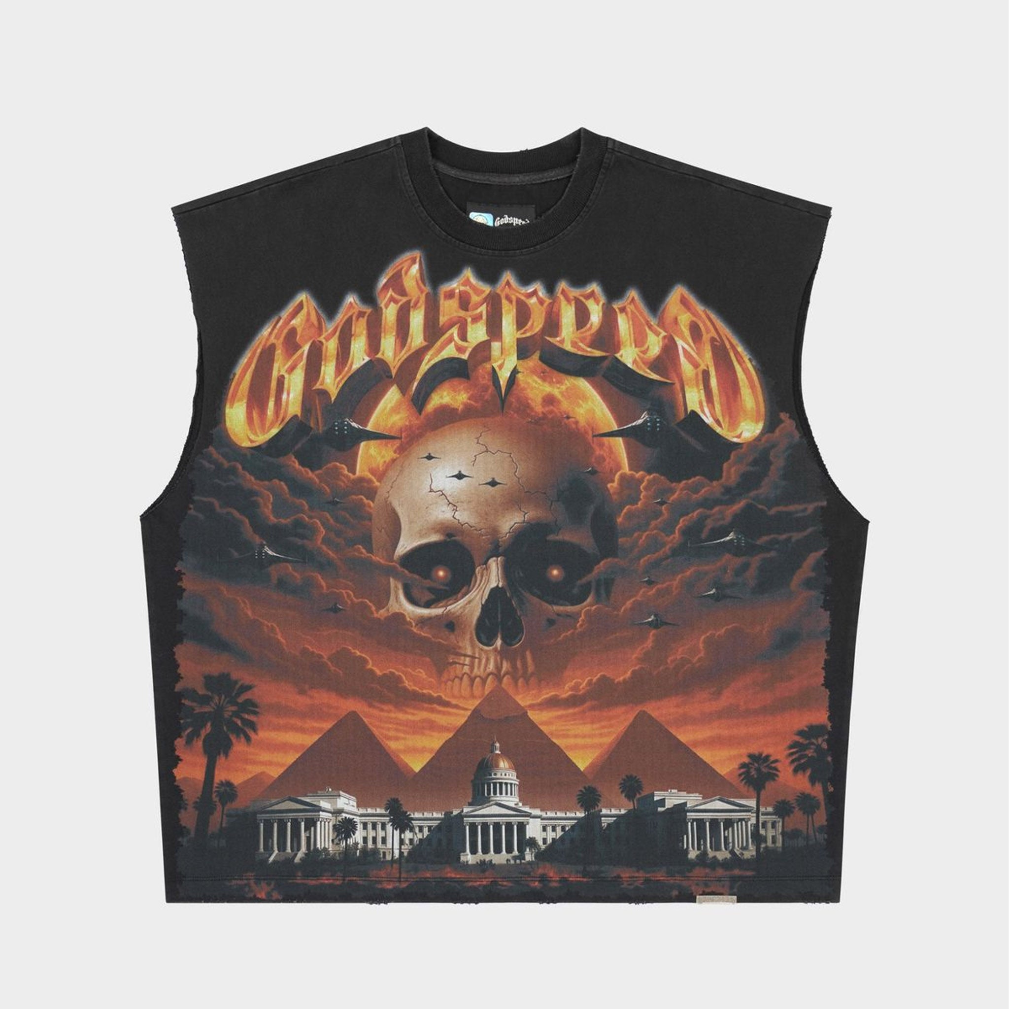 Godspeed Echoes Empire Sleeveless T-shirt Black Wash