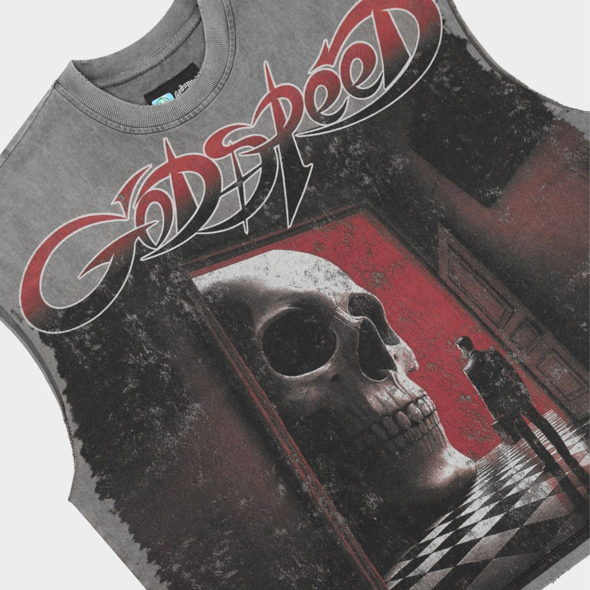 Godspeed Fate’s Doorstep Sleeveless T-shirt Grey Wash