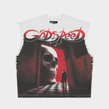 Godspeed Fate’s Doorstep Sleeveless T-shirt White