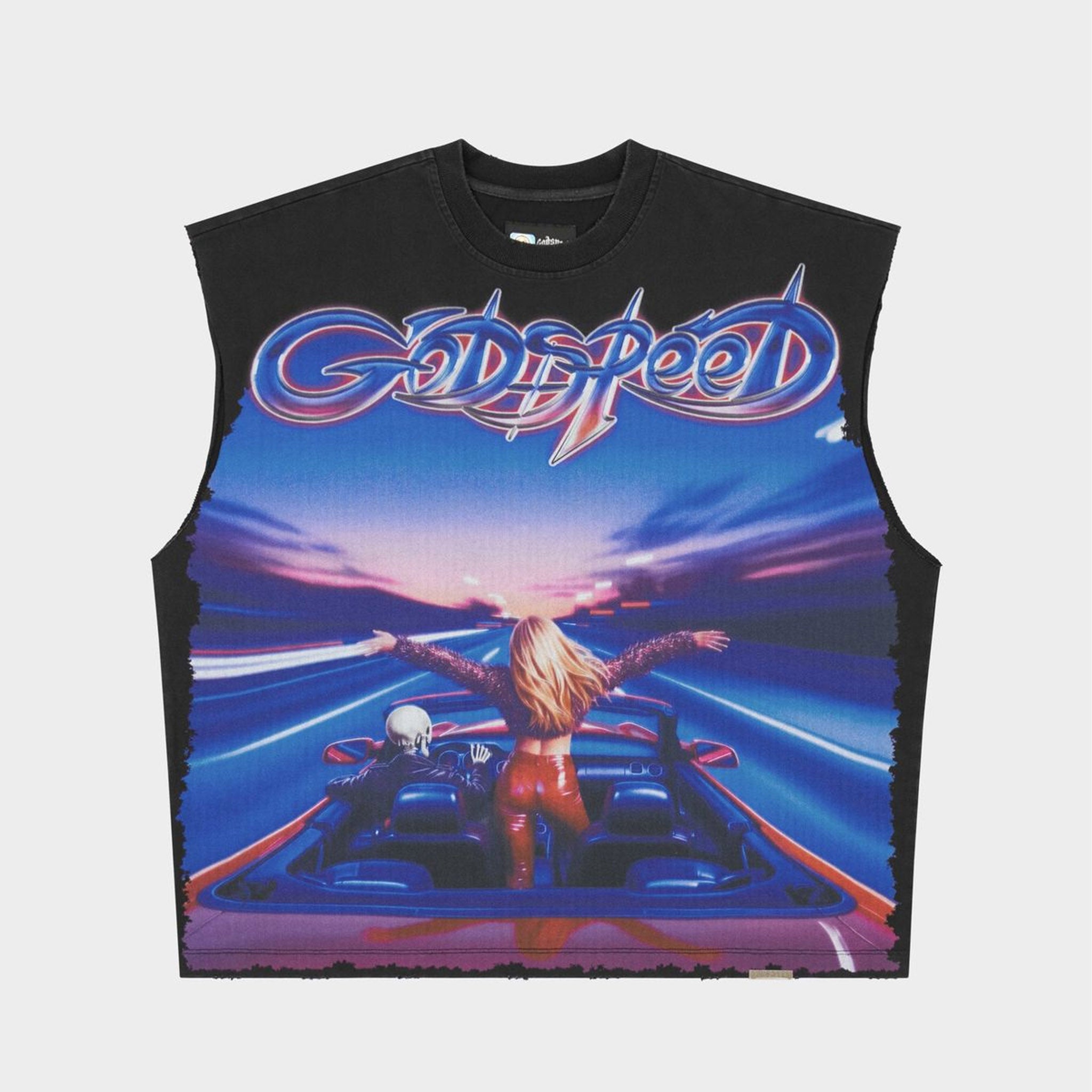 Godspeed FUN Sleeveless T-shirt Black Wash