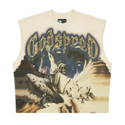 Godspeed The Landing Sleeveless T-shirt Bone