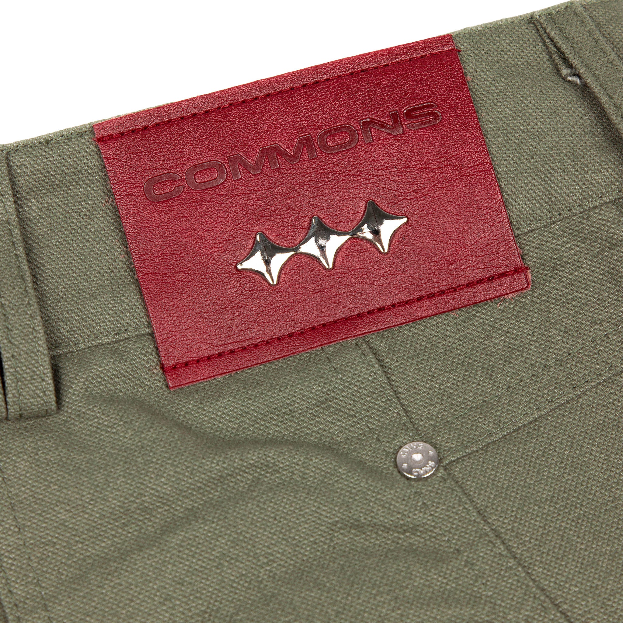 Commons Double Knee Canvas Short Faded Green - Common Hype
