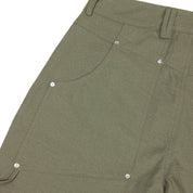 Commons Double Knee Canvas Short Faded Green - Common Hype